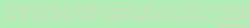 Exedore3DItalic Font – Pink Fonts on Green Background