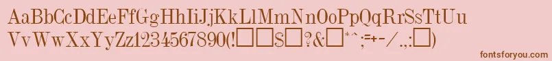 DubielRegular Font – Brown Fonts on Pink Background