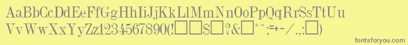 DubielRegular Font – Gray Fonts on Yellow Background