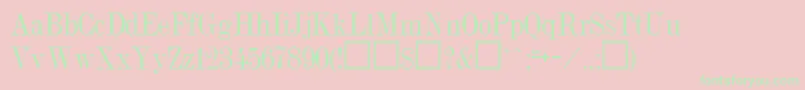 DubielRegular Font – Green Fonts on Pink Background