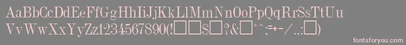 DubielRegular Font – Pink Fonts on Gray Background