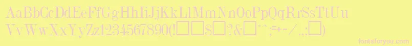 DubielRegular Font – Pink Fonts on Yellow Background