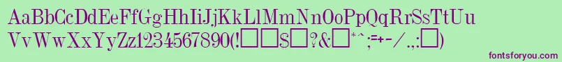 DubielRegular Font – Purple Fonts on Green Background