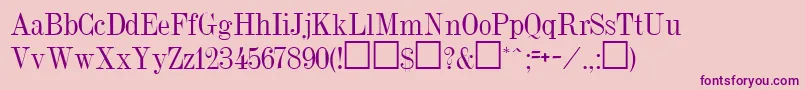 DubielRegular-Schriftart – Violette Schriften auf rosa Hintergrund