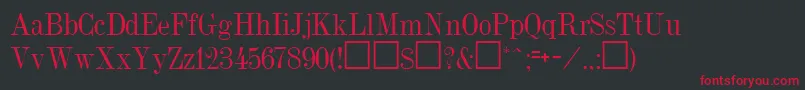 DubielRegular Font – Red Fonts on Black Background