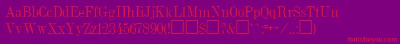 DubielRegular Font – Red Fonts on Purple Background