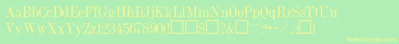 DubielRegular Font – Yellow Fonts on Green Background