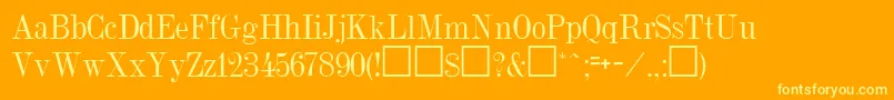 DubielRegular Font – Yellow Fonts on Orange Background