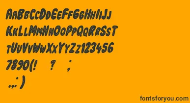 IndustrialrevolutionItalic font – Black Fonts On Orange Background