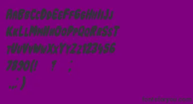IndustrialrevolutionItalic font – Black Fonts On Purple Background