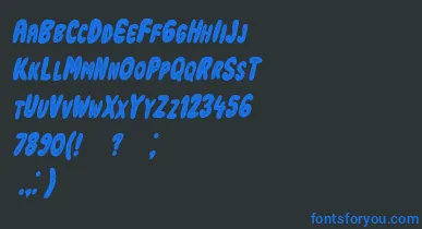 IndustrialrevolutionItalic font – Blue Fonts On Black Background