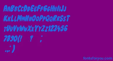 IndustrialrevolutionItalic font – Blue Fonts On Purple Background