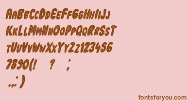 IndustrialrevolutionItalic font – Brown Fonts On Pink Background