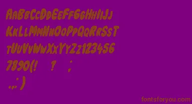 IndustrialrevolutionItalic font – Brown Fonts On Purple Background