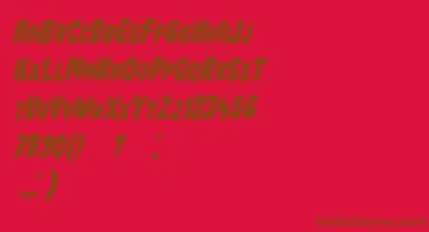 IndustrialrevolutionItalic font – Brown Fonts On Red Background