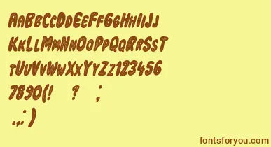 IndustrialrevolutionItalic font – Brown Fonts On Yellow Background