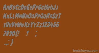 IndustrialrevolutionItalic font – Gray Fonts On Brown Background