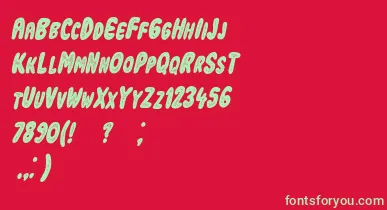 IndustrialrevolutionItalic font – Green Fonts On Red Background