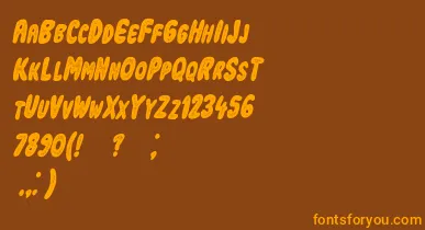 IndustrialrevolutionItalic font – Orange Fonts On Brown Background