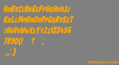 IndustrialrevolutionItalic font – Orange Fonts On Gray Background
