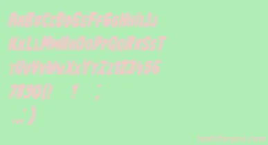 IndustrialrevolutionItalic font – Pink Fonts On Green Background