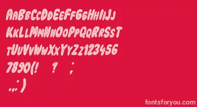 IndustrialrevolutionItalic font – Pink Fonts On Red Background