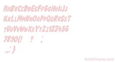 IndustrialrevolutionItalic font – Pink Fonts On White Background