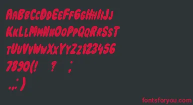 IndustrialrevolutionItalic font – Red Fonts On Black Background