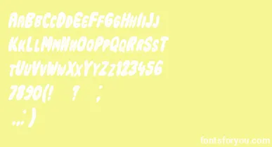 IndustrialrevolutionItalic font – White Fonts On Yellow Background