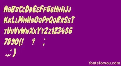 IndustrialrevolutionItalic font – Yellow Fonts On Purple Background