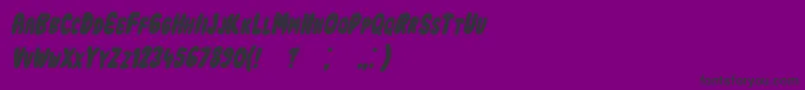 Шрифт IndustrialrevolutionItalic – чёрные шрифты на фиолетовом фоне