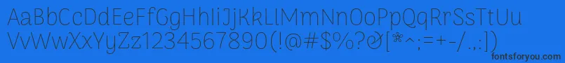 ArimamaduraiThin-fontti – mustat fontit sinisellä taustalla