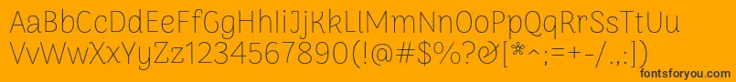 ArimamaduraiThin Font – Black Fonts on Orange Background