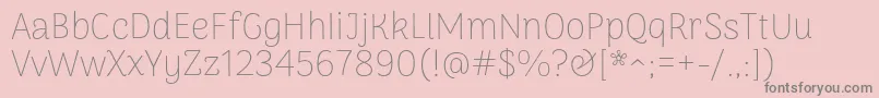 ArimamaduraiThin Font – Gray Fonts on Pink Background