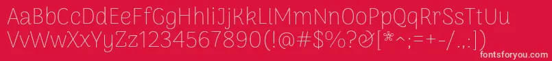 ArimamaduraiThin-fontti – vaaleanpunaiset fontit punaisella taustalla