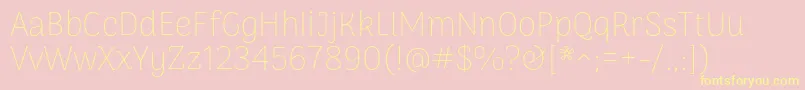 ArimamaduraiThin Font – Yellow Fonts on Pink Background