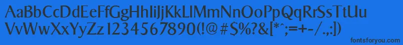 SigvarserialRegular Font – Black Fonts on Blue Background