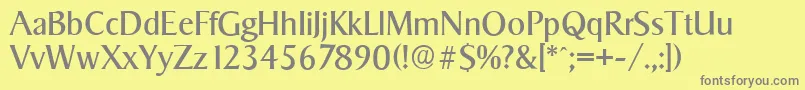 SigvarserialRegular Font – Gray Fonts on Yellow Background