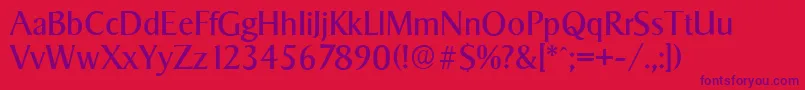 SigvarserialRegular Font – Purple Fonts on Red Background