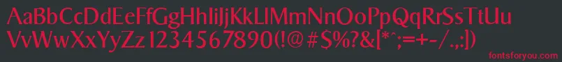 SigvarserialRegular Font – Red Fonts on Black Background