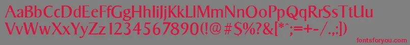 SigvarserialRegular Font – Red Fonts on Gray Background