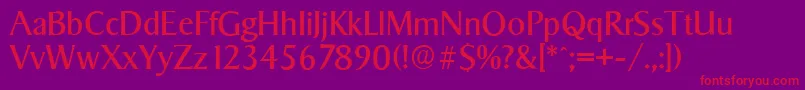 SigvarserialRegular Font – Red Fonts on Purple Background