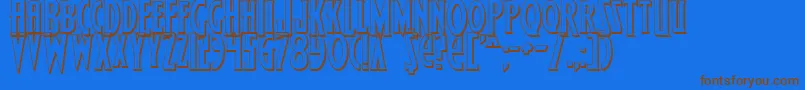 WolfsBaneShadow Font – Brown Fonts on Blue Background