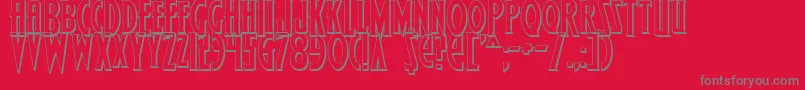 WolfsBaneShadow Font – Gray Fonts on Red Background