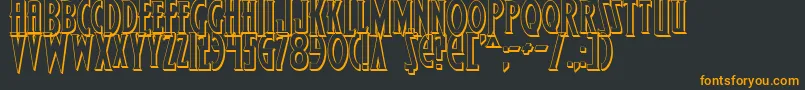 WolfsBaneShadow-Schriftart – Orangefarbene Schriften auf schwarzem Hintergrund