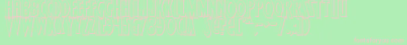 WolfsBaneShadow Font – Pink Fonts on Green Background