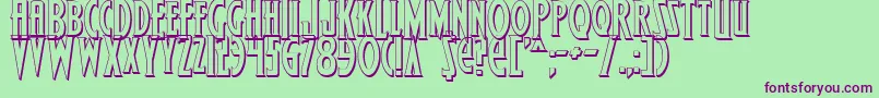 WolfsBaneShadow Font – Purple Fonts on Green Background
