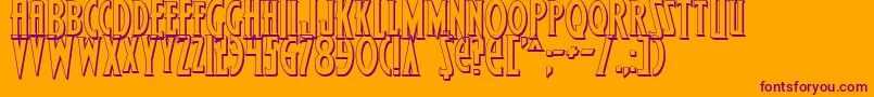 WolfsBaneShadow Font – Purple Fonts on Orange Background