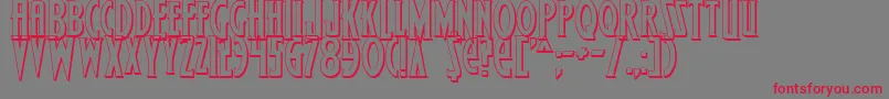 WolfsBaneShadow Font – Red Fonts on Gray Background