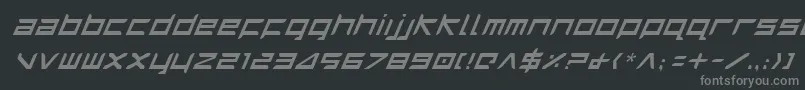 フォントHarrii – 黒い背景に灰色の文字